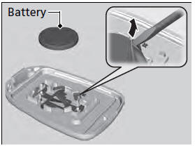 3. Remove the button battery with the small
