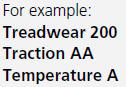 All passenger car tires must conform to Federal