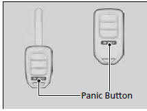 • The panic button on the remote