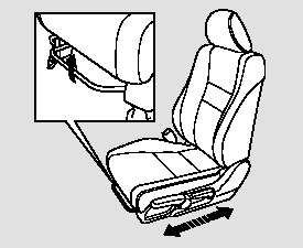 To adjust the seat forward or