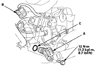 2. Remove CMP sensor A from the intake camshaft side