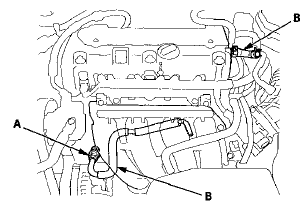 1.PCV valve when the hose between the PCV valve and