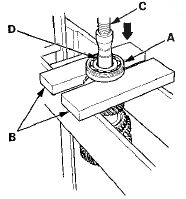 4. Remove the 35 mm shim and the distance collar.