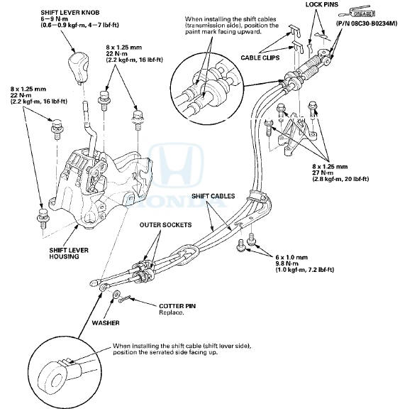 Honda Accord Gearshift Mechanism Replacement Manual Transmission