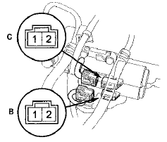 8. Measure the resistance between A/T clutch pressure
