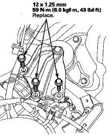 59. Remove the engine support hanger.