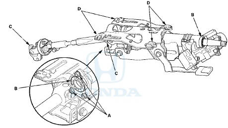 3. Install the steering column (see page 17-12).