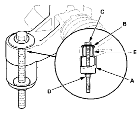 3. Hold the flange bolt with a wrench, and tighten the nut