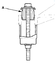 5. Position a 40 mm socket on the flange part of the