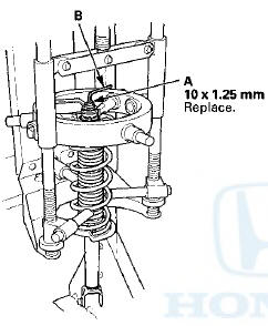 2. Release the pressure from the strut spring