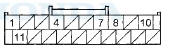 Wire side of female terminals