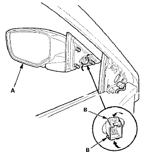 6. Install the mirror in the reverse order of removal, and