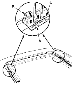 5. Install the deflector in the reverse order of removal.