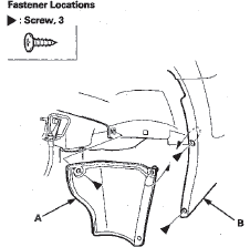 2. Install the inner fender in the reverse order of