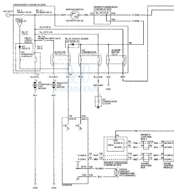 Honda Accord: Circuit Diagram - Heating/Air Conditioning - Heating