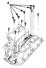 3. While holding the HVAC control unit (A), firmly press