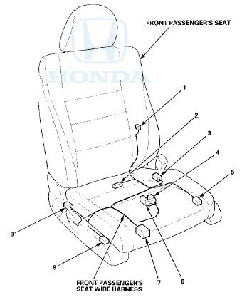 Front Passenger's Seat Wire Harness (2-door)