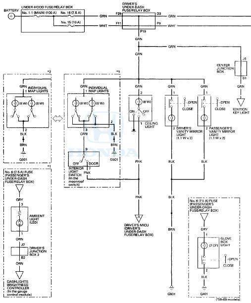 Honda Accord Circuit Diagram Interior Lights Body