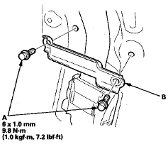 7. Remove the upper anchor bolt (A).