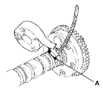 8. Apply air to the unsealed advance hole to release the