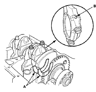 9. Inspect the connecting rod bolts (see page 7-26).