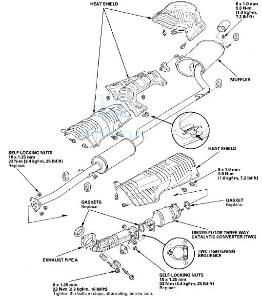 Honda Accord: Exhaust Pipe and Muffler Replacement - Intake Manifold