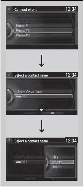 • To modify a voice tag