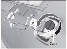 4. Remove the fuel fill cap slowly. If you hear a