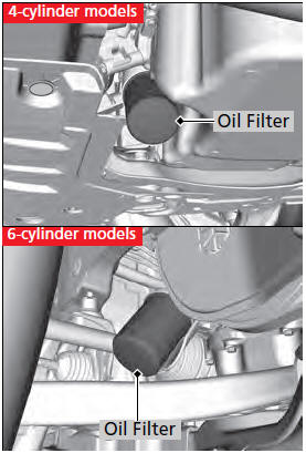 4. Remove the oil filter and dispose of the