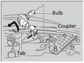 2. Push the tab to remove the coupler.