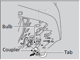 2. Push the tab to remove the coupler.