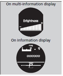 • Brightness level indicator