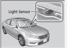 Adjust the auto light sensitivity as follows: