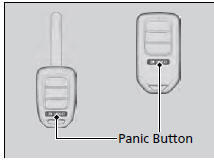 • The panic button on the remote