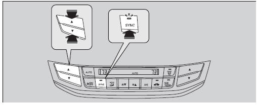 You can set the temperature synchronously for the driver side and the