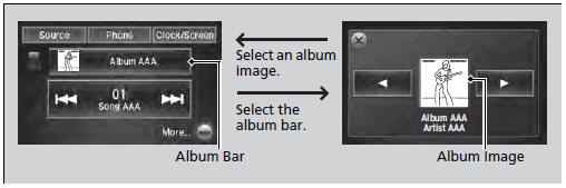 1. Select the album bar.