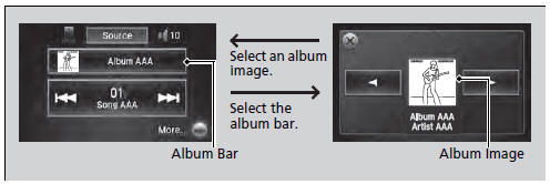 1. Select the album bar.