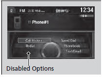 Certain manual functions are disabled or