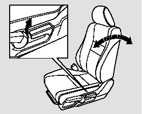 To change the seat-back angle, pull
