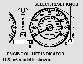 To see the current engine oil life,