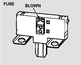 3.  Check each of the large fuses in