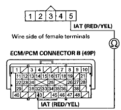 Terminal side of female terminals