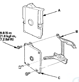 16. Install the ECM/PCM in the reverse order of removal.