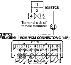 Terminal side of female terminals