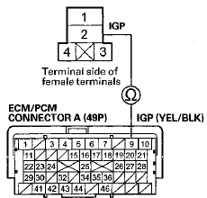 Terminal side of female terminals