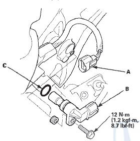 2. Remove the output shaft (countershaft) speed sensor