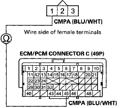 Terminal side of female terminals