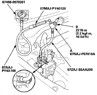 21. Reconnect the rocker arm oil pressure switch B 2P