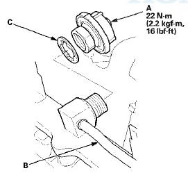 6. Install the parts in the reverse order of removal with a