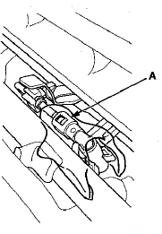 10. Disconnect the quick-connect fitting (A): Hold the